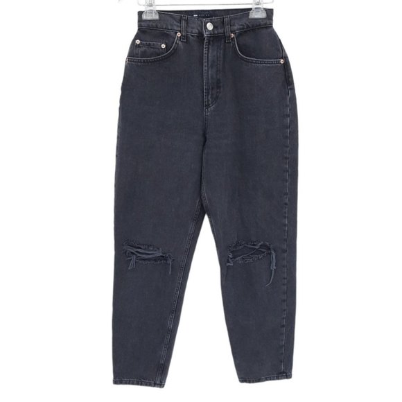 ASOS Jeans Asos Design High Rise Barrel Leg Boyfriend Jeans Washed